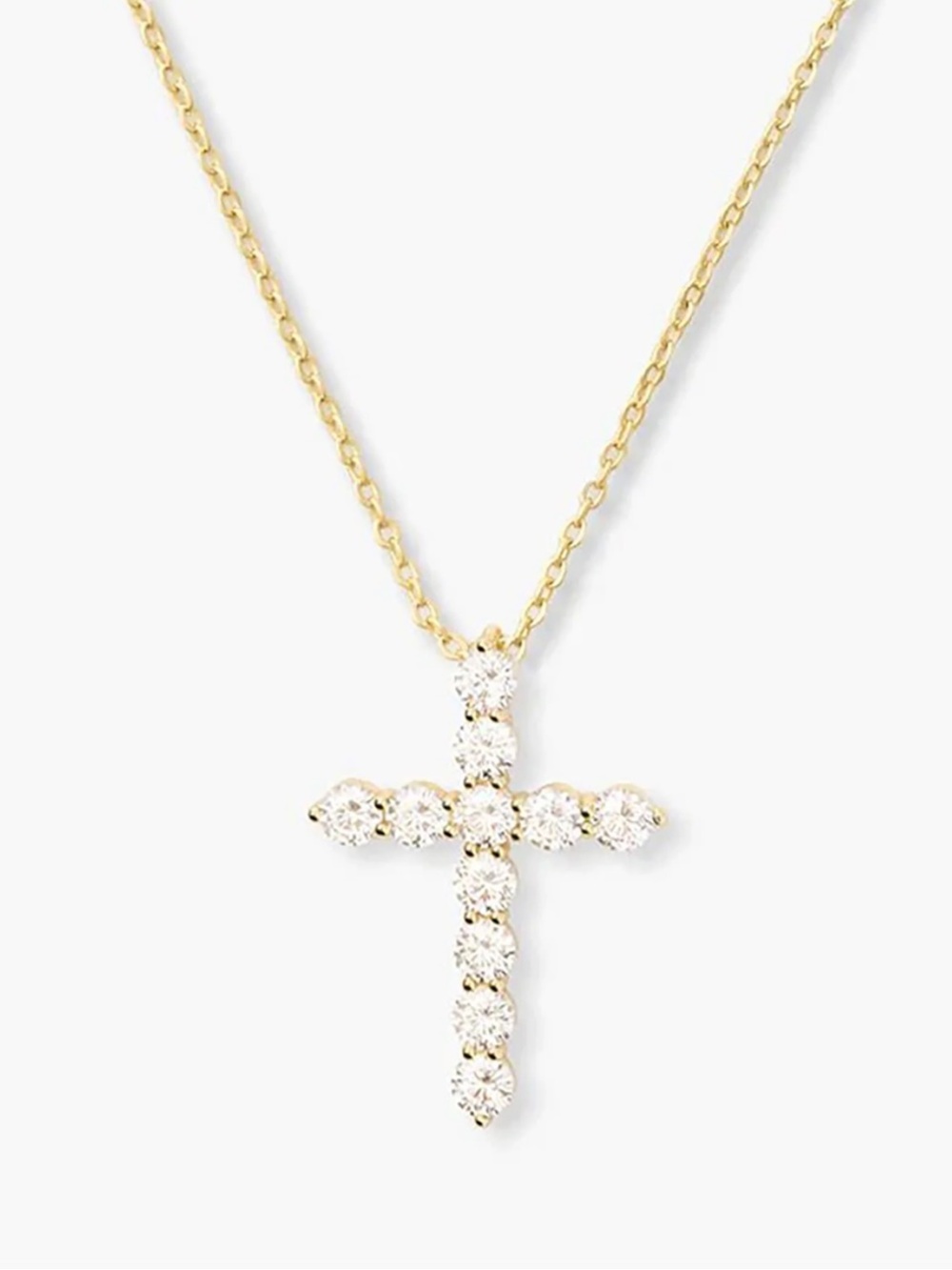 NWT Melinda Maria Gold “Oh She Fancy Small Cross Necklace”